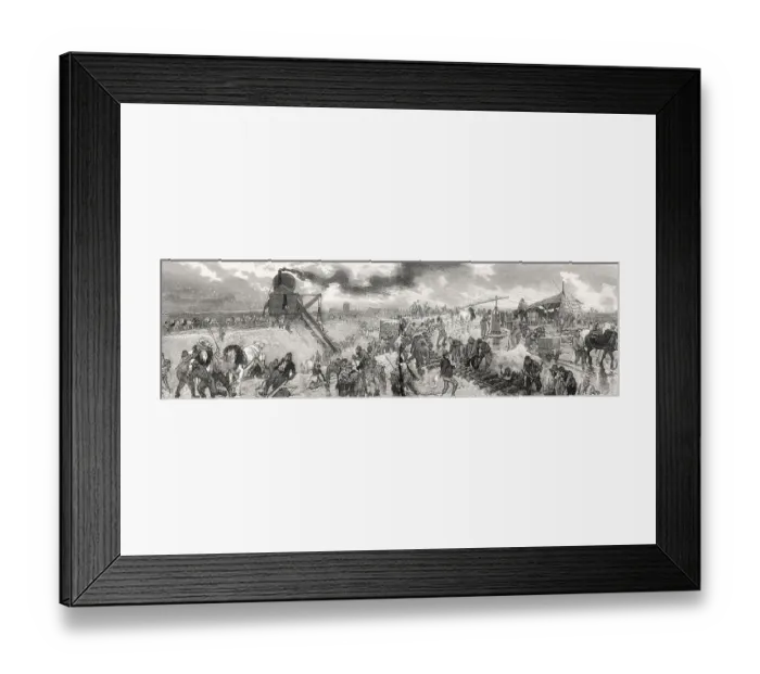 Framed Print : Construction work for the Exposition Universelle 1878
