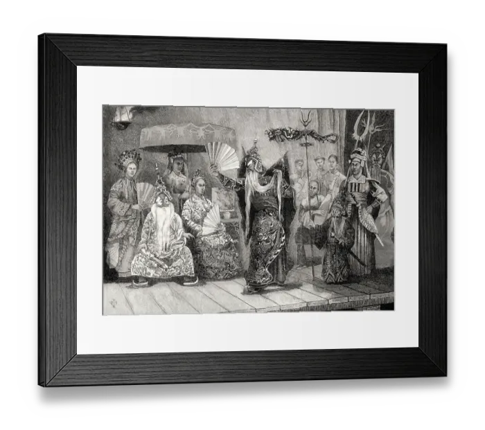 Framed Print : Chinese theater, French colony of Cochinchina
