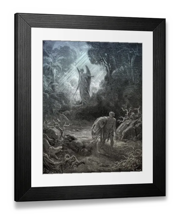 Framed Print : Adam and Eve are driven out of Eden
