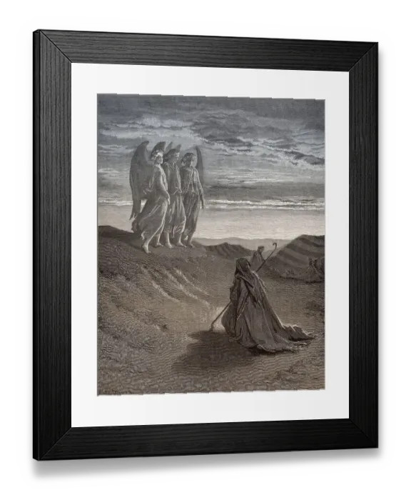 Framed Print : Abraham and the Three Angels, Old Testament Framed Print : Abraham and the Three Angels, Old Testament