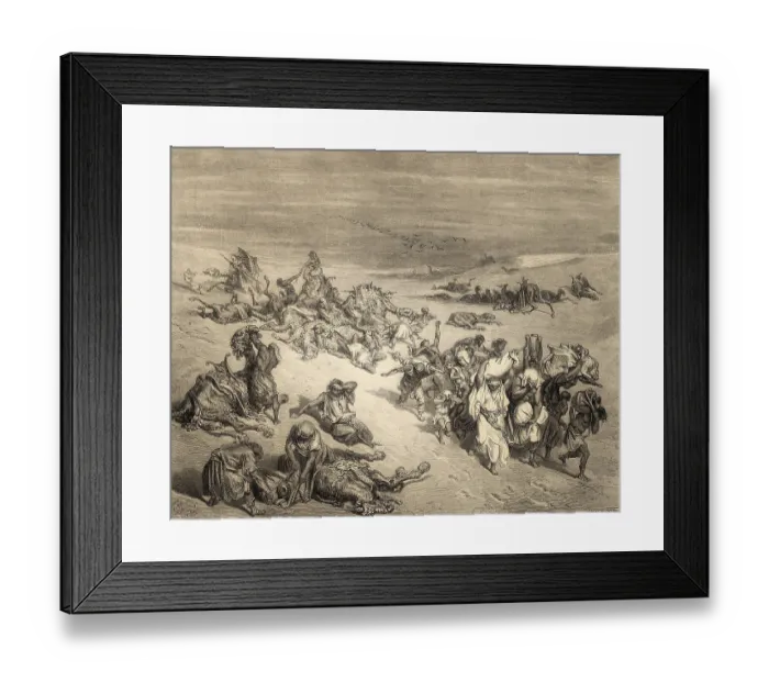 Framed Print : The Murrain of Beasts, the Fifth Plague: Livestock Disease