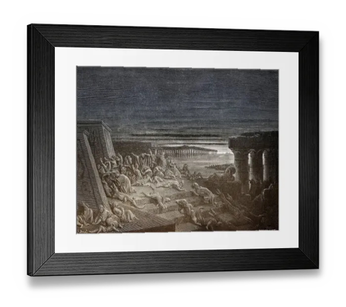 Framed Print : The Ninth Plague: Darkness, woodcut by Gustave Dore Framed Print : The Ninth Plague: Darkness, woodcut by Gustave Dore