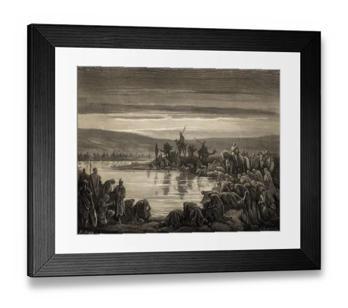 Framed Print : Gideon choosing his soldiers, Old Testament Framed Print : Gideon choosing his soldiers, Old Testament