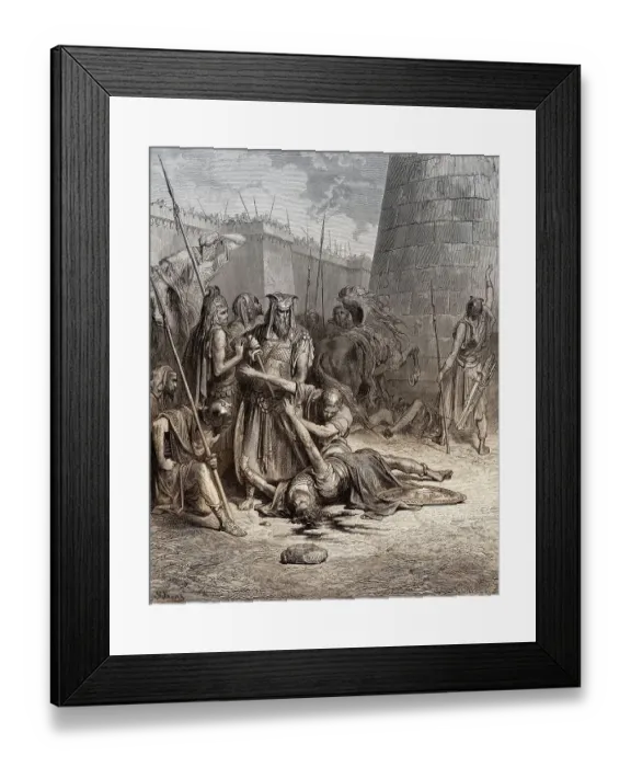 Framed Print : Battle of Thebaz, Death of Abimelech
