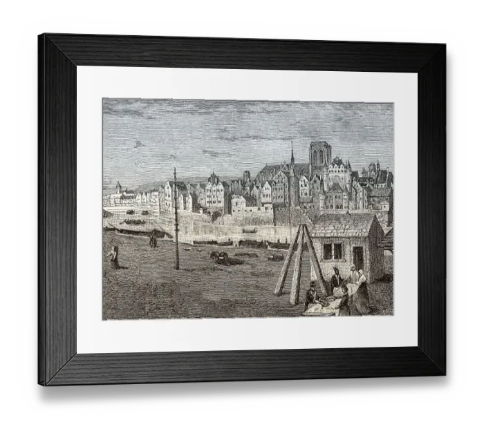Framed Print : The Ile de la Cite, Notre-Dame de Paris