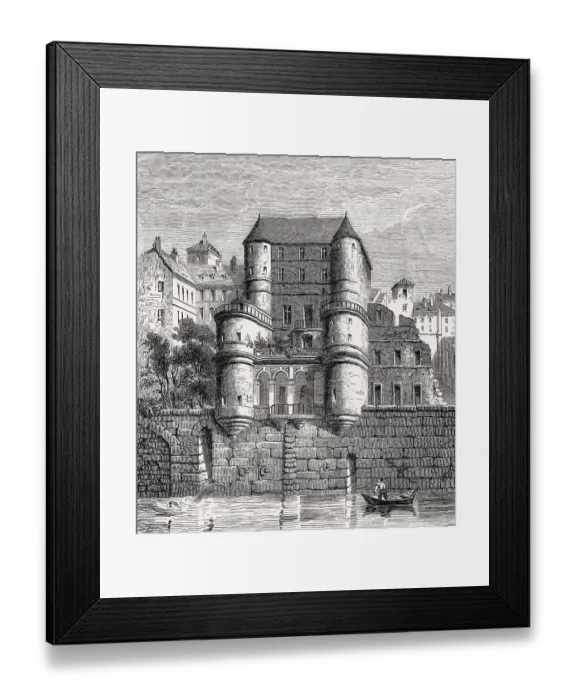 Framed Print : L'Hotel des Ursins, 14th century
