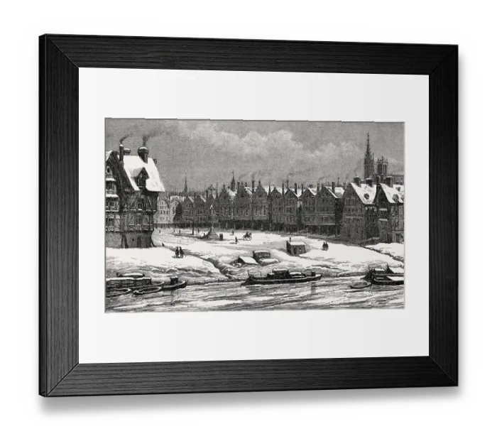 Framed Print : The Place de Greve, 14th century Framed Print : The Place de Greve, 14th century