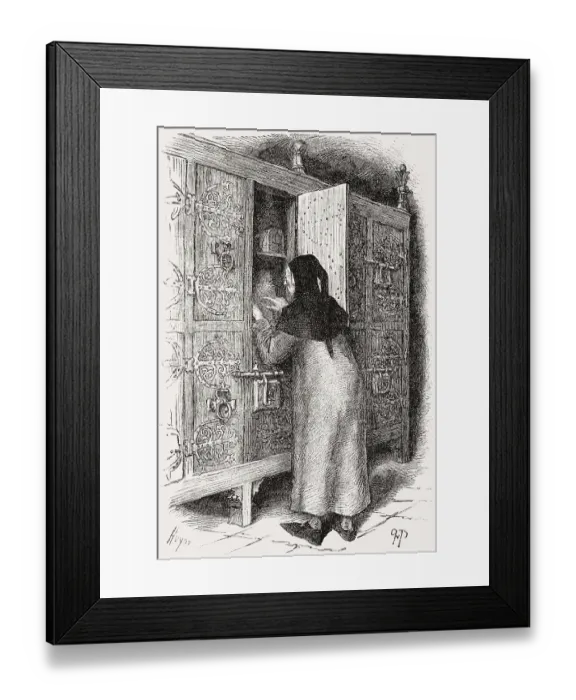Framed Print : Pantry for food in a cupboard, Paris