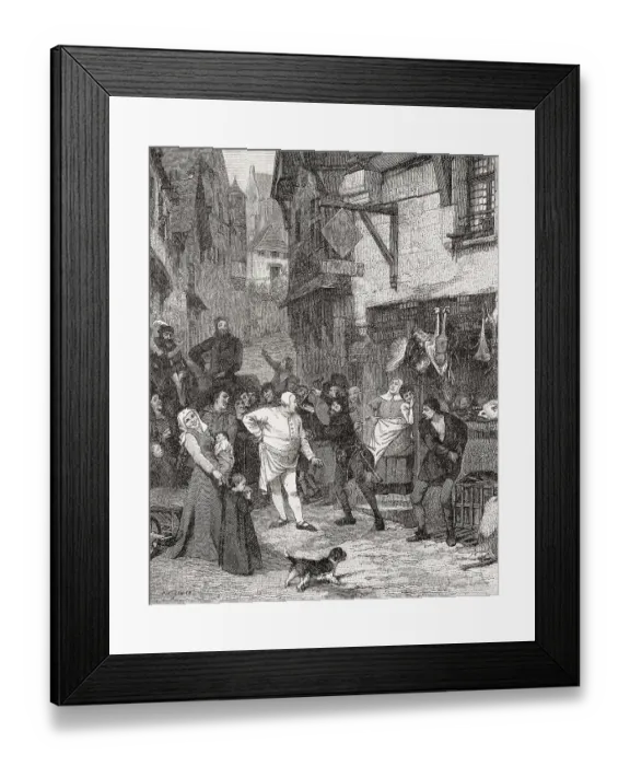 Framed Print : Scene at rue aux Ours, Paris, France