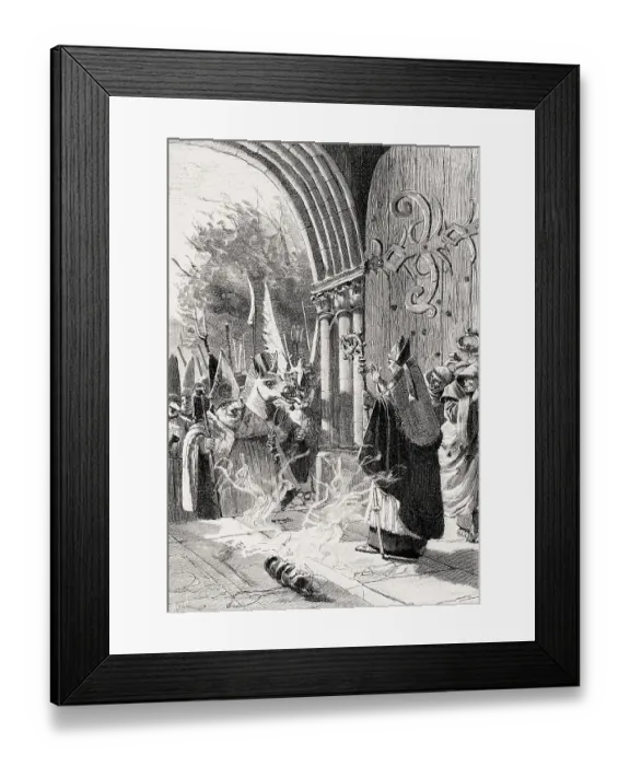 Framed Print : Students resurrected the ancient feast of fools and donkeys from the Middle Ages Framed Print : Students resurrected the ancient feast of fools and donkeys from the Middle Ages