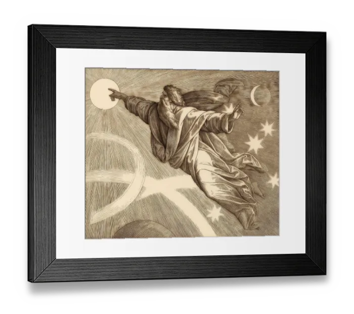 Framed Print : Creation of Heavenly Bodies, Old Testament
