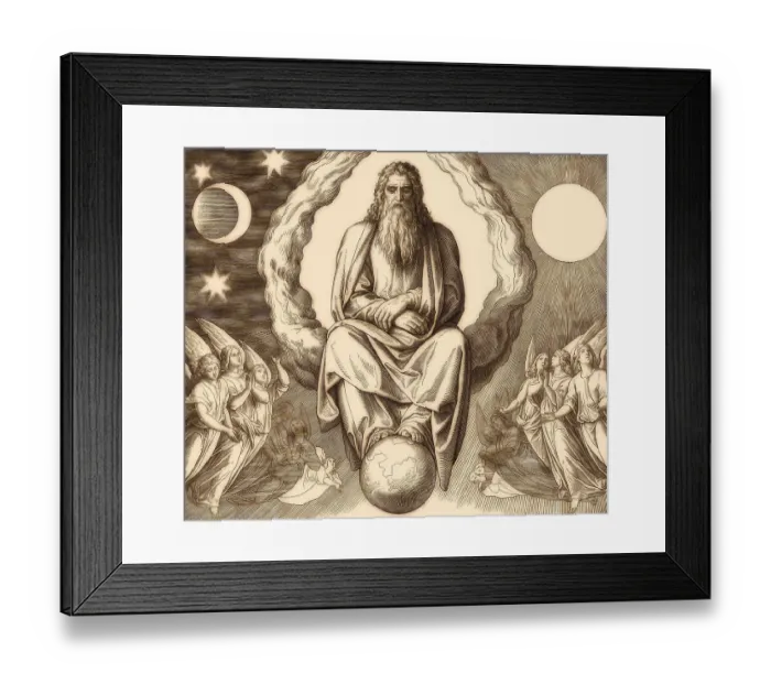 Framed Print : Seventh day, God rests, by Julius Schnorr von Carolsfeld Framed Print : Seventh day, God rests, by Julius Schnorr von Carolsfeld