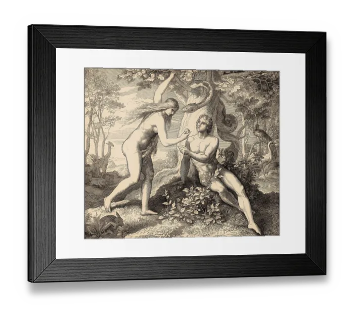 Framed Print : Original sin, fall of man, by Julius Schnorr von Carolsfeld Framed Print : Original sin, fall of man, by Julius Schnorr von Carolsfeld