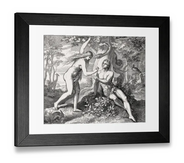 Framed Print : Original sin, fall of man, by Julius Schnorr von Carolsfeld Framed Print : Original sin, fall of man, by Julius Schnorr von Carolsfeld