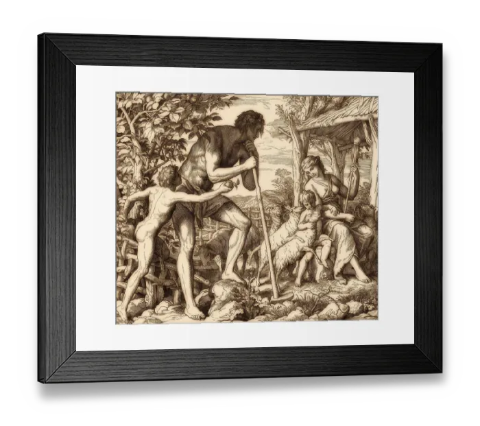 Framed Print : Adam, Eve, and Family, by Julius Schnorr von Carolsfeld Framed Print : Adam, Eve, and Family, by Julius Schnorr von Carolsfeld
