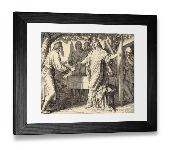 Framed Print : Abraham's Three Visitors, Old Testament