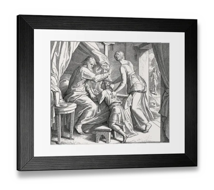 Framed Print : Isaac Blesses Jacob, Old Testament