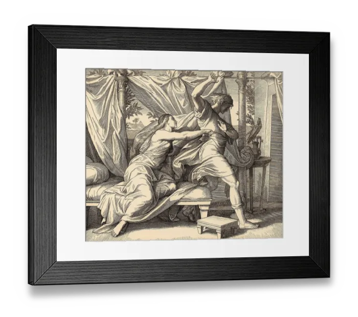 Framed Print : Joseph and Potiphar's Wife