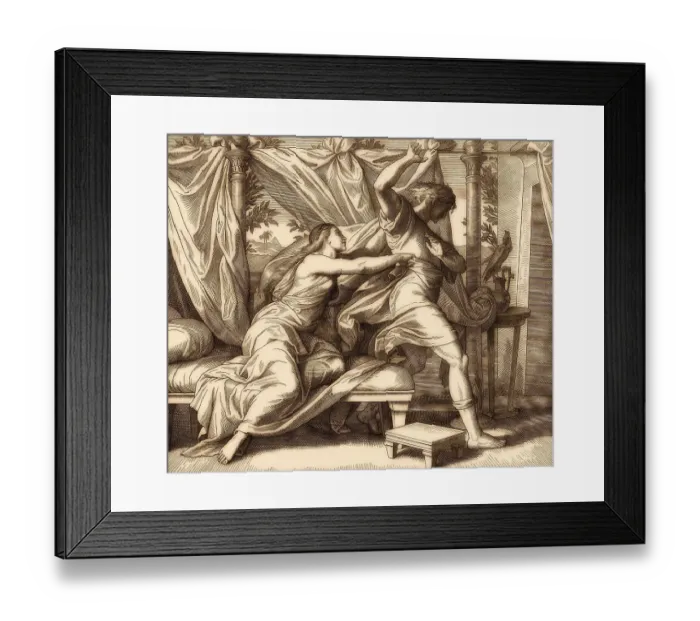 Framed Print : Joseph and Potiphar's Wife
