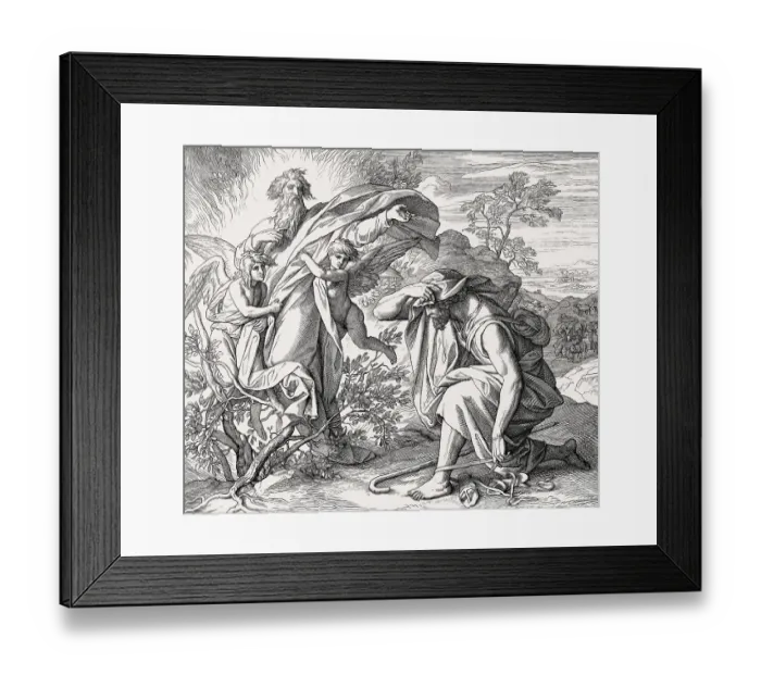Framed Print : Burning Bush, Old Testament, by Julius Schnorr von Carolsfeld