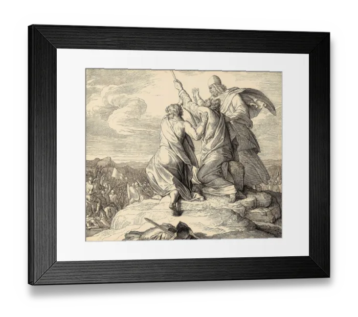 Framed Print : Battle with the Amalekites, Battle of Refidim Framed Print : Battle with the Amalekites, Battle of Refidim