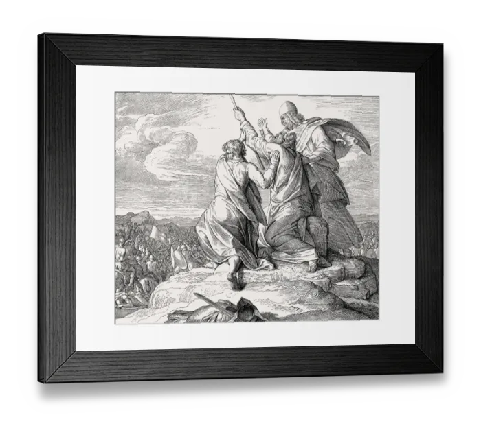 Framed Print : Battle with the Amalekites, Battle of Refidim