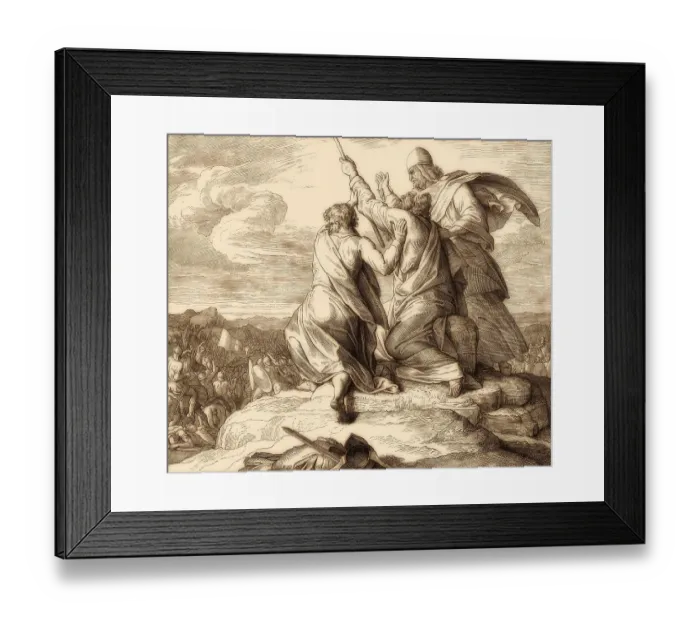 Framed Print : Battle with the Amalekites, Battle of Refidim