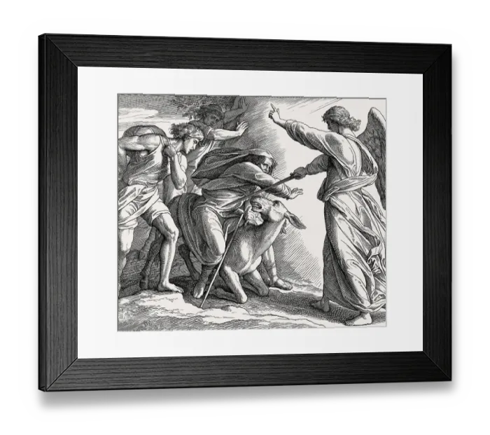 Framed Print : Balaam and the angel, Balaam's Donkey Framed Print : Balaam and the angel, Balaam's Donkey