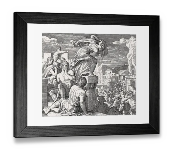 Framed Print : Battle of Thebaz, Death of Abimelech Framed Print : Battle of Thebaz, Death of Abimelech