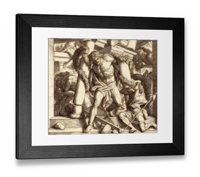 Framed Print : Death of Samson, Old Testament