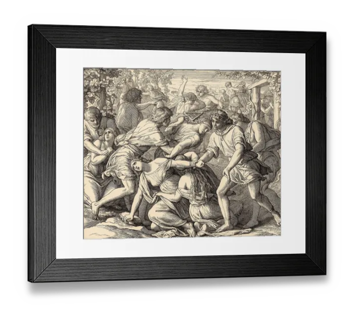 Framed Print : Benjaminites Seize Wives from Shiloh Framed Print : Benjaminites Seize Wives from Shiloh