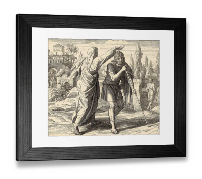 Framed Print : Samuel anoints Saul as king, Old Testament Framed Print : Samuel anoints Saul as king, Old Testament