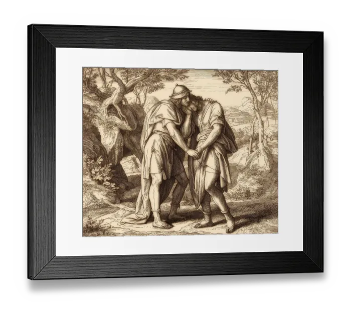 Framed Print : David and Jonathan, Old Testament