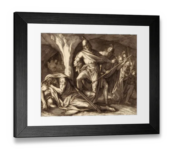 Framed Print : David Spares Saul's Life, Old Testament