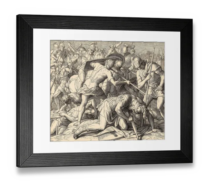 Framed Print : Battle of Gilboa, death of Saul Framed Print : Battle of Gilboa, death of Saul