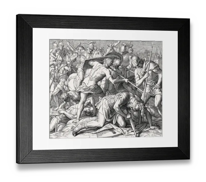 Framed Print : Battle of Gilboa, death of Saul Framed Print : Battle of Gilboa, death of Saul