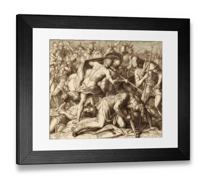 Framed Print : Battle of Gilboa, death of Saul Framed Print : Battle of Gilboa, death of Saul