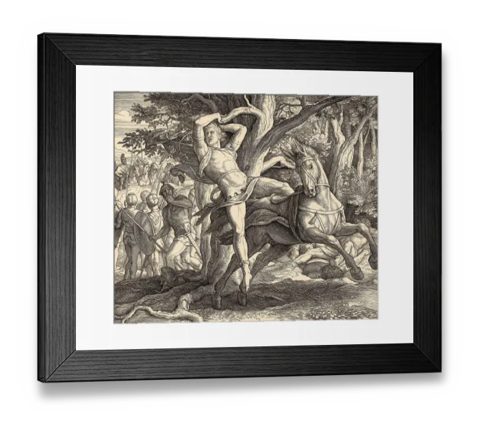 Framed Print : Death of Absalom, Battle of Ephraim's Wood Framed Print : Death of Absalom, Battle of Ephraim's Wood