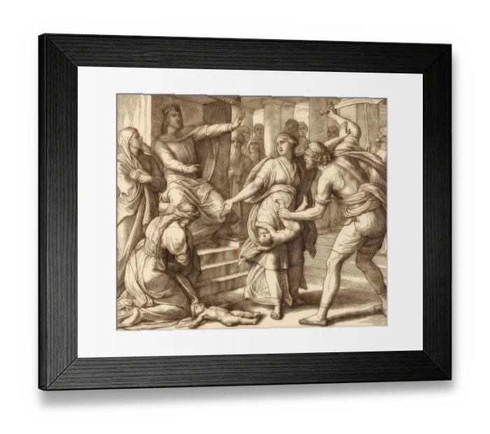 Framed Print : The Judgment of Solomon, Old Testament