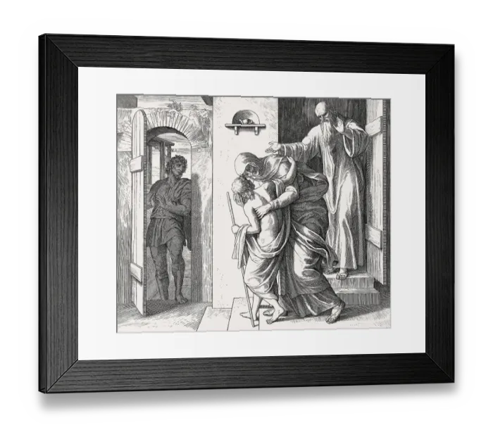 Framed Print : The raising of the son of the woman of Shunem