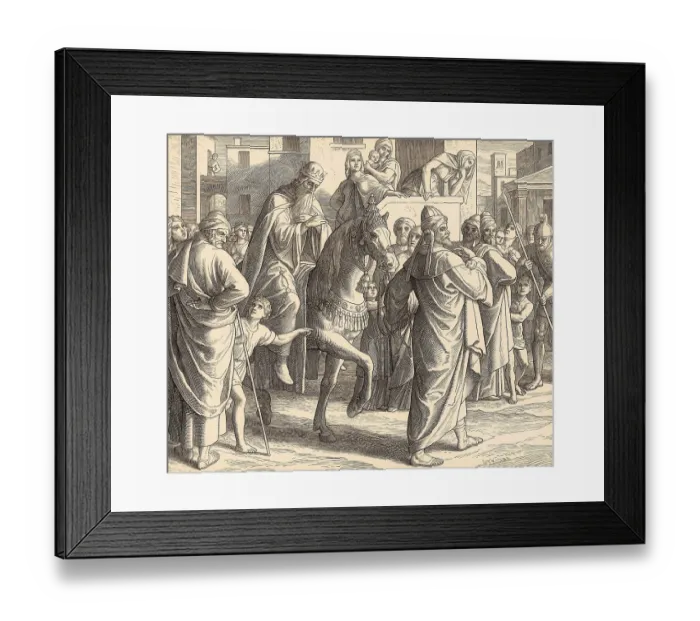 Framed Print : Mordecai Honored, Old Testament