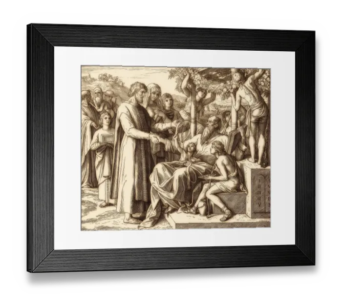 Framed Print : Job Restored to Prosperity, Old Testament