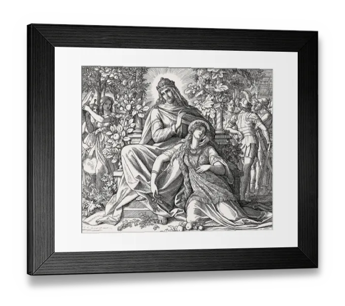 Framed Print : Solomon and Lady Wisdom, Book of Wisdom