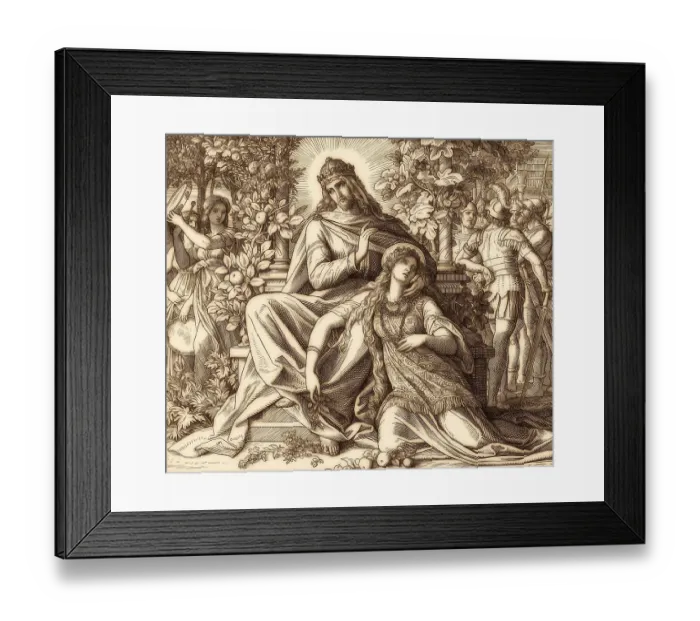 Framed Print : Solomon and Lady Wisdom, Book of Wisdom