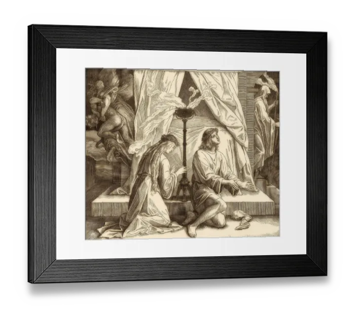 Framed Print : Tobias and Sara Pray, Old Testament
