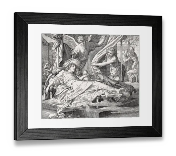 Framed Print : Tobias and Sara Sleep, Old Testament