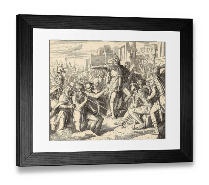 Framed Print : Judas Maccabee, Old Testament, by Julius Schnorr von Carolsfeld