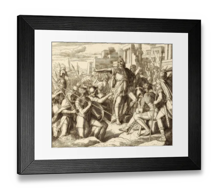 Framed Print : Judas Maccabee, Old Testament, by Julius Schnorr von Carolsfeld