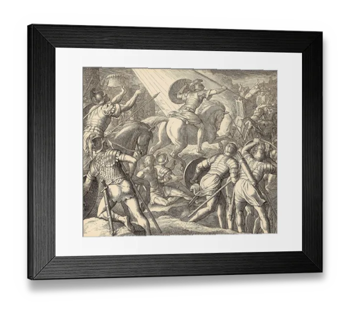 Framed Print : Rider on the Horse with golden armour