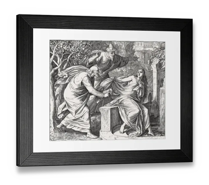 Framed Print : Susanna and Elders, Old Testament